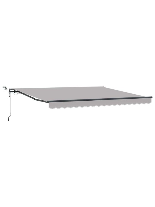 Sissetõmmatav varikatus with helehall 400 × 300 cm kangas