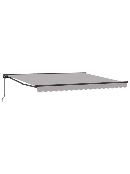 Sissetõmmatav varikatus helehall 400x300 cm kangas