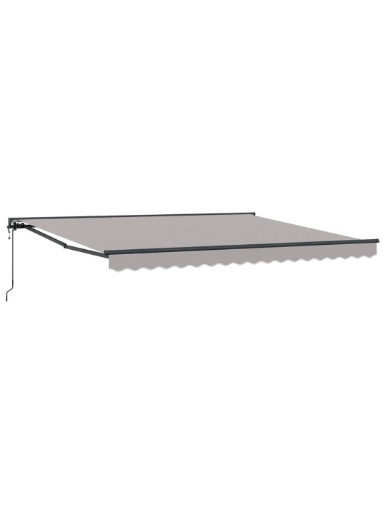 Sissetõmmatav varikatus helehall 400x300 cm kangas