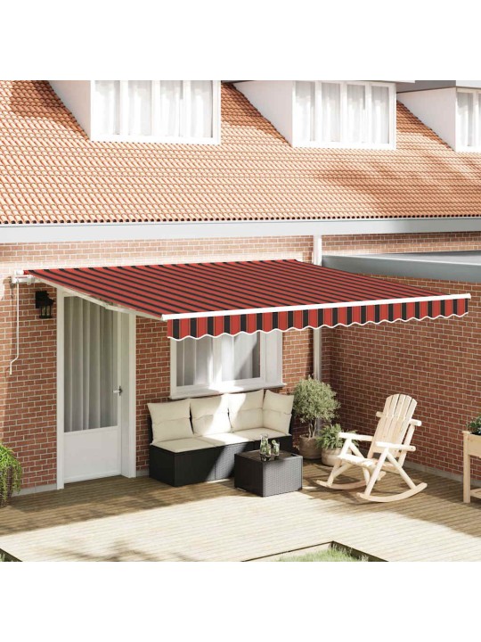 Sissetõmmatav varikatus 400 × 350 cm oranž ja pruun