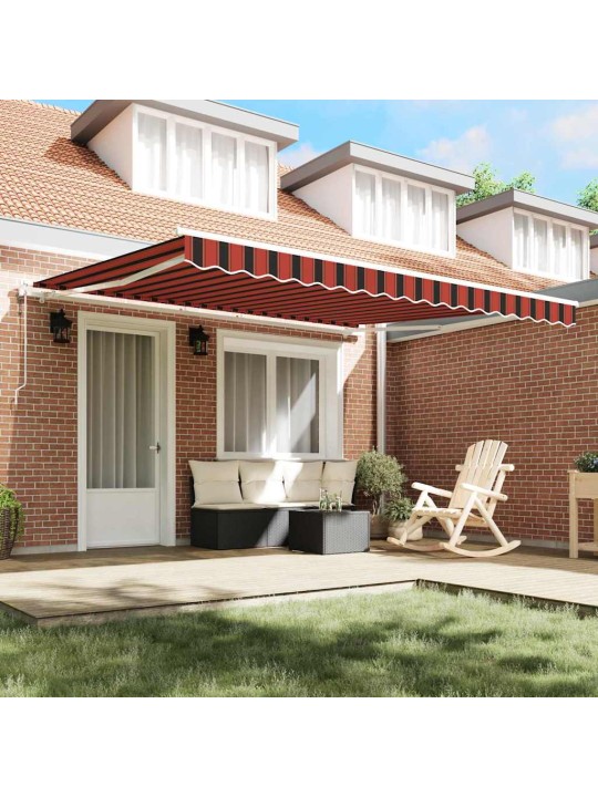 Sissetõmmatav varikatus 400 × 350 cm oranž ja pruun
