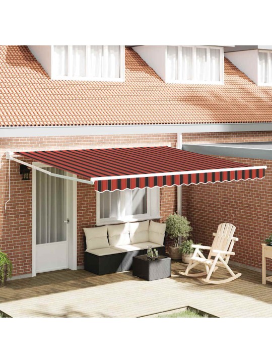 Sissetõmmatav varikatus kollane ja oranž 400 × 350 cm