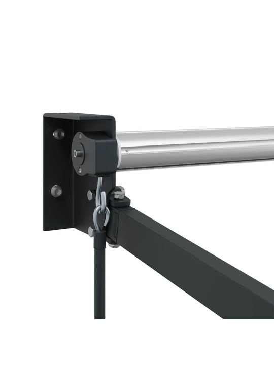Sissetõmmatav varikatus 400 × 350 cm kollane ja oranž