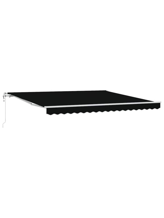 Sissetõmmatav varikatus 400 × 350 cm must