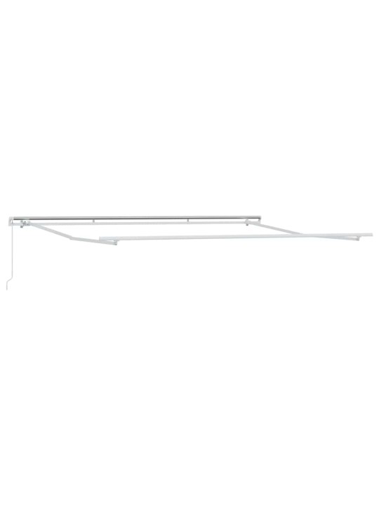 Sissetõmmatav varikatus valge 400 × 350 cm kangas, metall