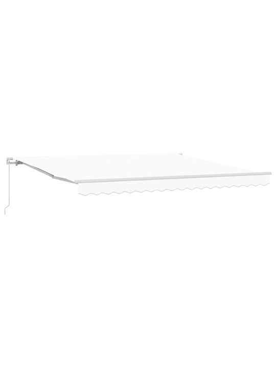 Sissetõmmatav varikatus valge 400 × 350 cm kangas, metall