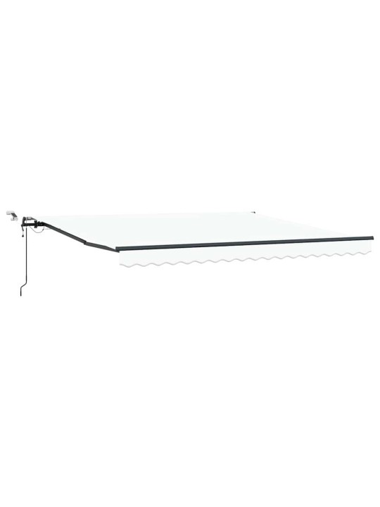 Sissetõmmatav varikatus with valge 400 × 350 cm kangas