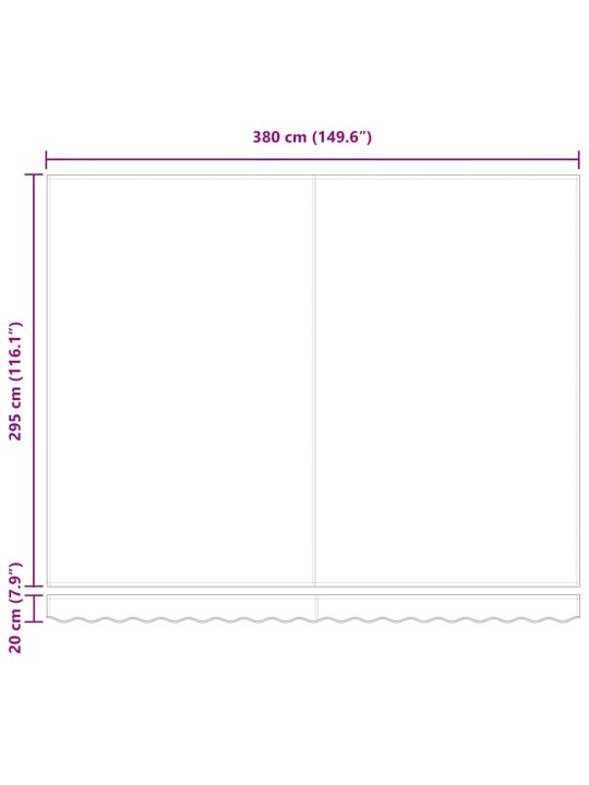 Varikatus roheline ja kollane 400 × 350 cm kangas