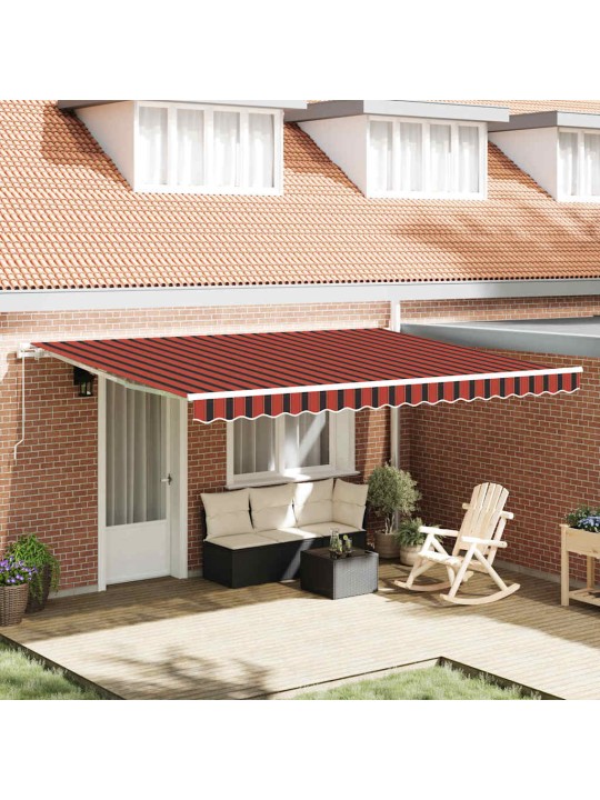 Sissetõmmatav varikatus oranž ja pruun 450 × 300 cm