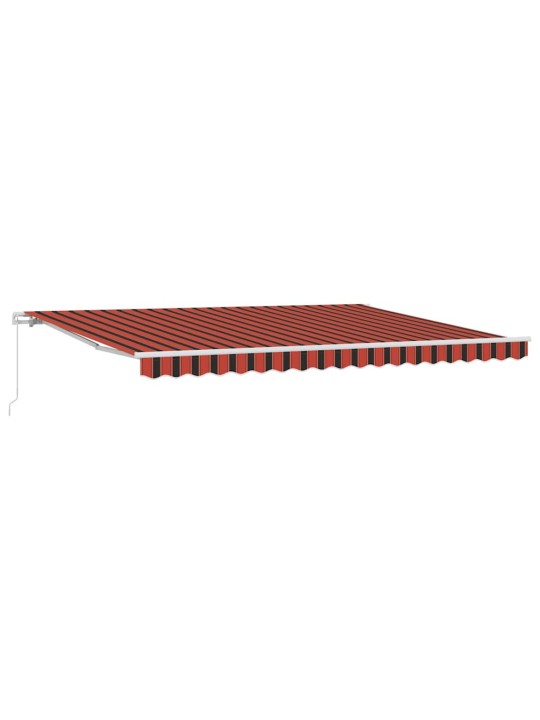 Sissetõmmatav varikatus oranž ja pruun 450 × 300 cm