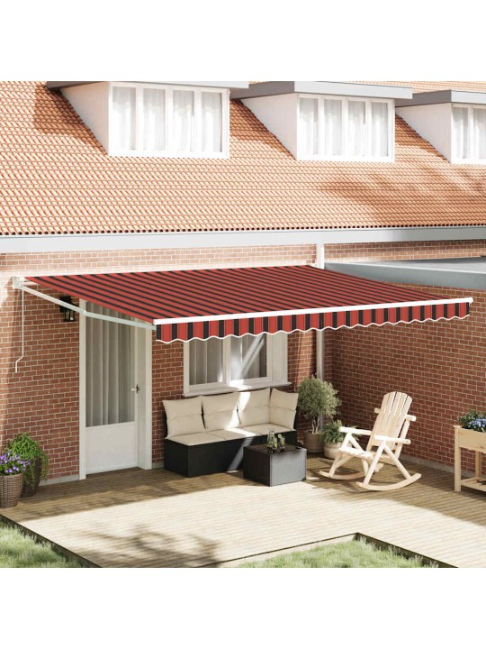 Sissetõmmatav varikatus oranž ja pruun 450 × 300 cm