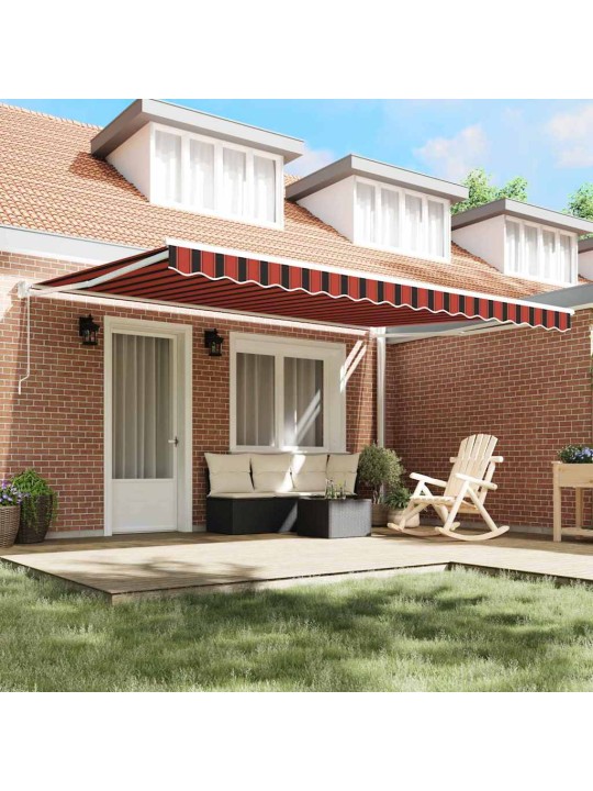 Sissetõmmatav varikatus oranž ja pruun 450 × 300 cm
