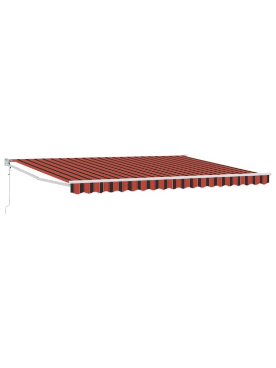 Sissetõmmatav varikatus oranž ja pruun 450 × 300 cm