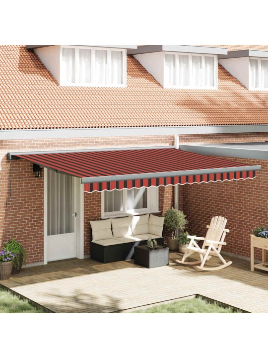 Sissetõmmatav varikatus oranž ja pruun 450 × 300 cm