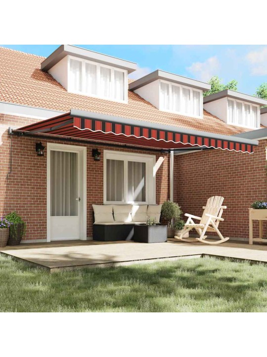 Sissetõmmatav varikatus oranž ja pruun 450 × 300 cm