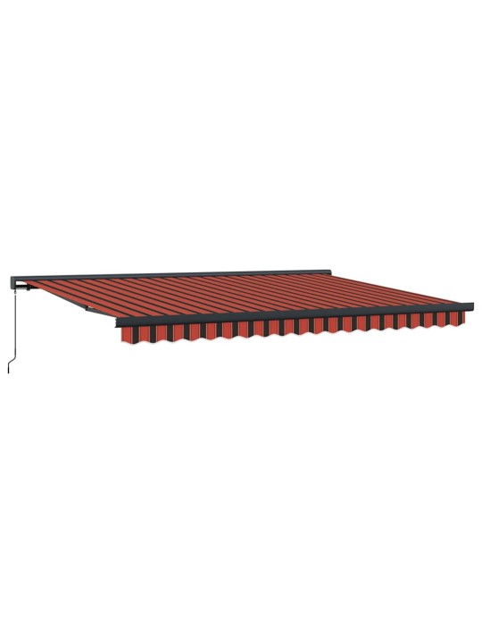 Sissetõmmatav varikatus oranž ja pruun 450 × 300 cm