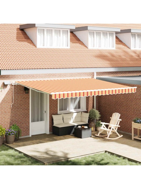 Sissetõmmatav varikatus with 450 × 300 cm kollane ja oranž