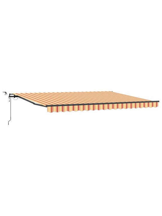 Sissetõmmatav varikatus kollane ja oranž 450 × 300 cm kangas