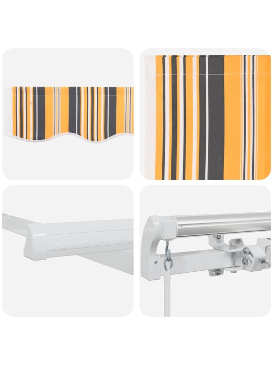 Sissetõmmatav varikatus striped mitmevärviline 450 × 300 cm
