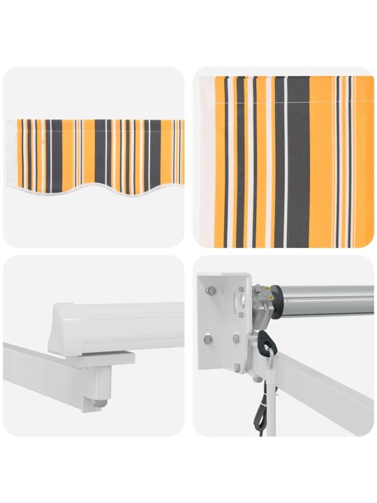 Sissetõmmatav varikatus striped mitmevärviline 450 × 300 cm