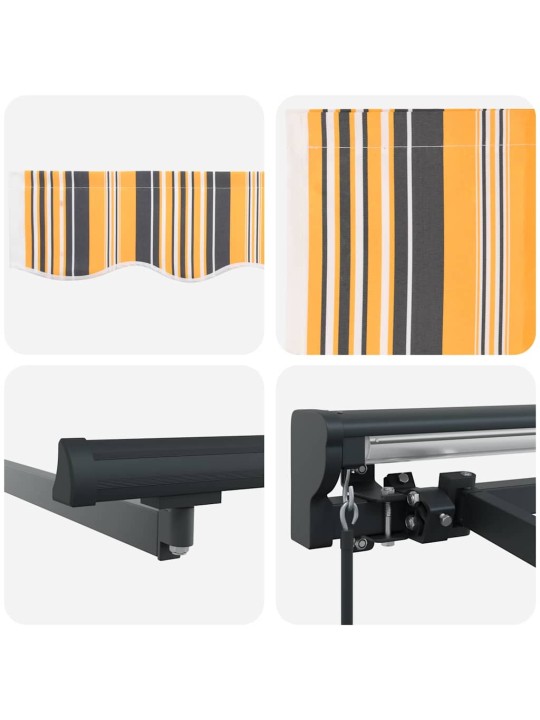 Sissetõmmatav varikatus mitmevärviline triip 450x300 cm