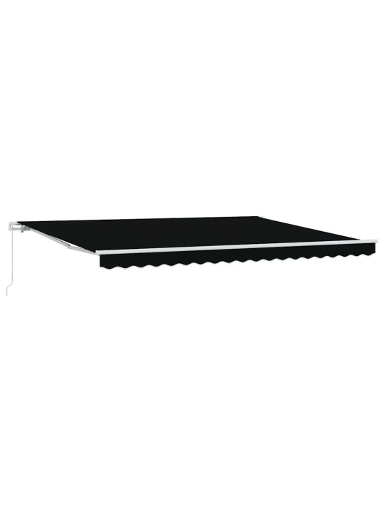 Sissetõmmatav varikatus must 450 × 300 cm polüester, metall