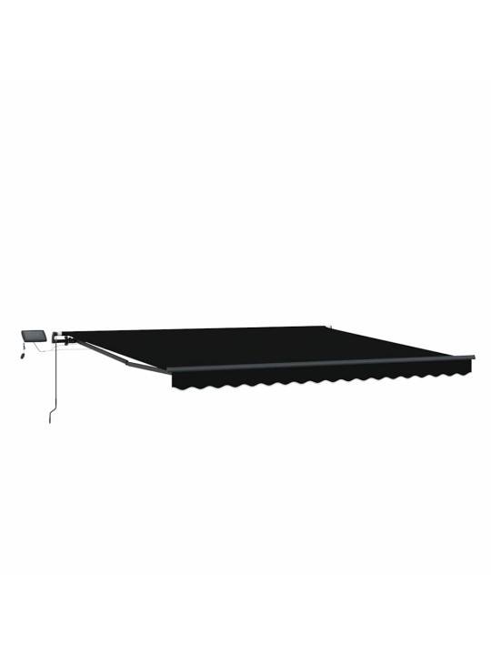 Sissetõmmatav varikatus must 450 × 300 cm kangas
