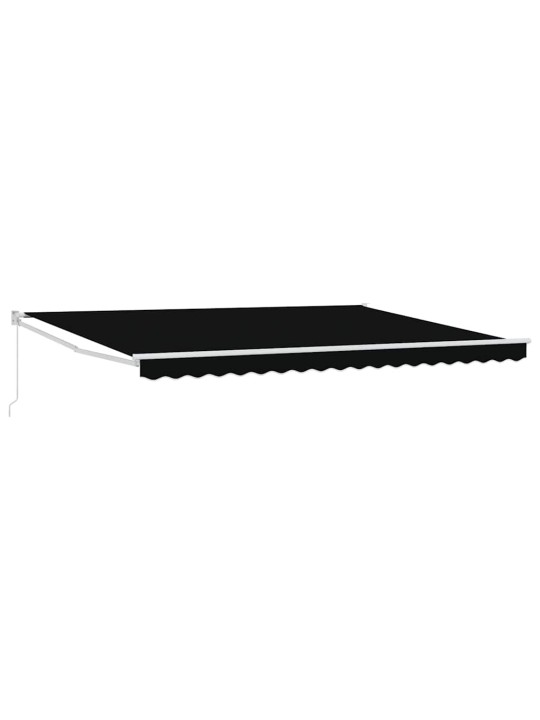 Sissetõmmatav varikatus must 450 × 300 cm polüester, metall