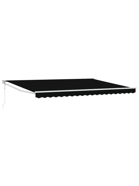 Sissetõmmatav varikatus must 450 × 300 cm polüester, metall