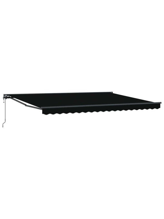 Sissetõmmatav varikatus must 450x300 cm kangas