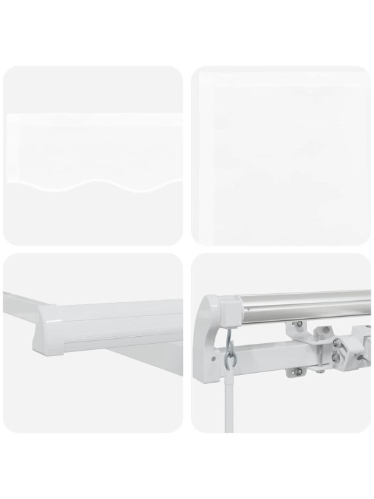Varikatus valge 4,5 × 3 m polüester ja metall