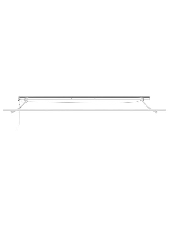 Sissetõmmatav varikatus valge 450 × 300 cm kangas, metall