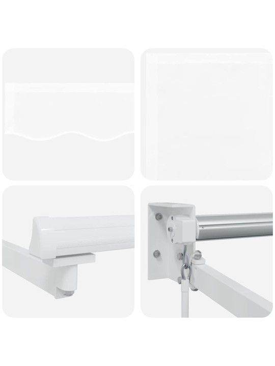 Varikatus valge 4,5 × 3 m polüester ja metall