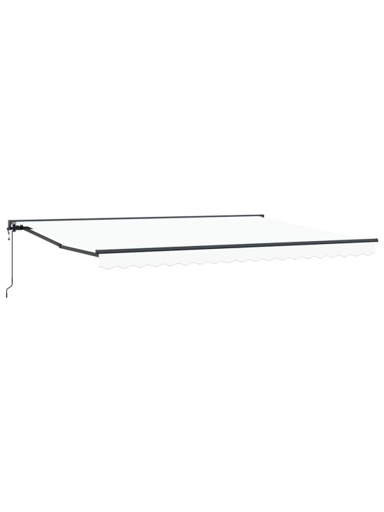 Sissetõmmatav varikatus valge 450x300 cm kangas
