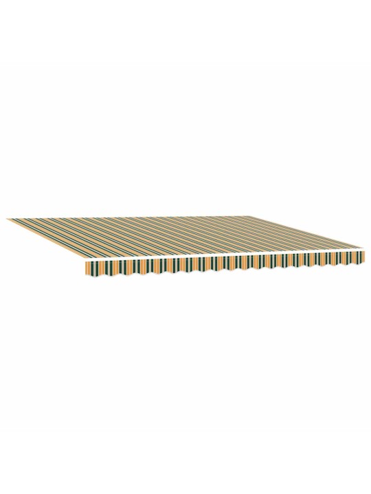 Varikatus roheline ja kollane 4,5 × 3 m polüester ja metall