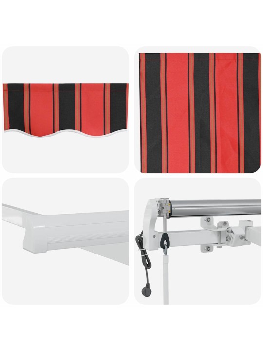 Sissetõmmatav varikatus 450 × 350 cm oranž ja pruun