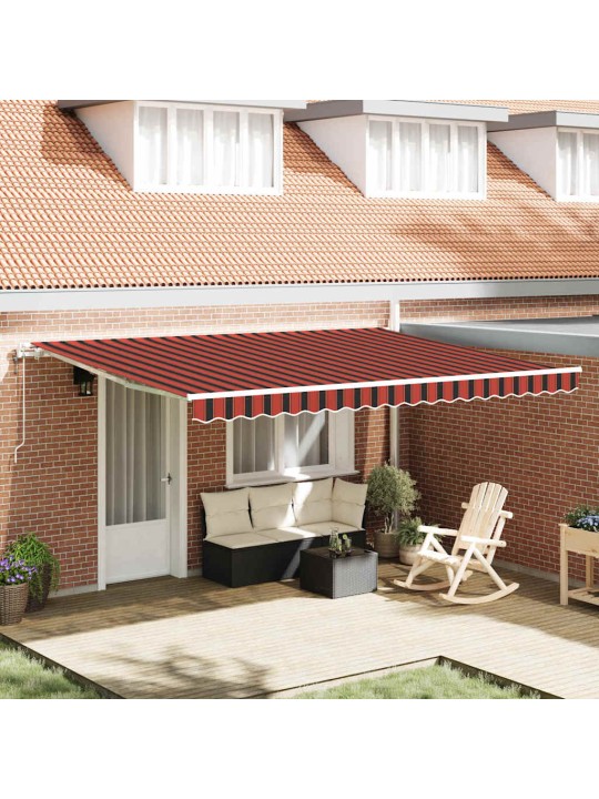 Sissetõmmatav varikatus 450 × 350 cm oranž ja pruun
