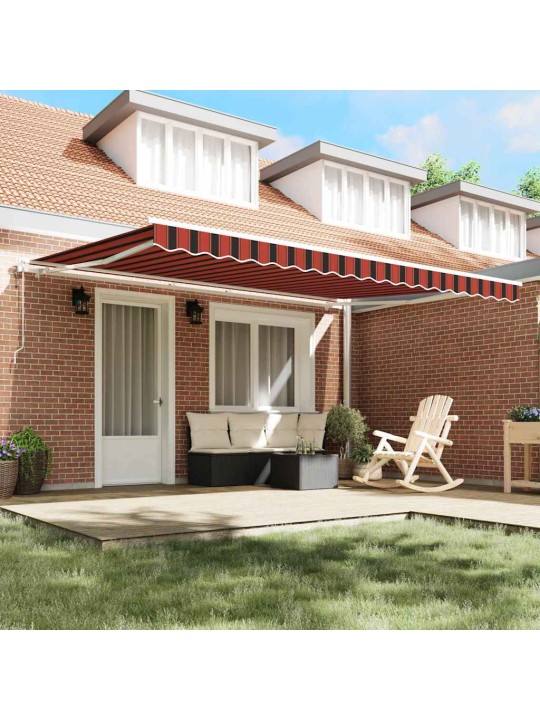 Sissetõmmatav varikatus 450 × 350 cm oranž ja pruun