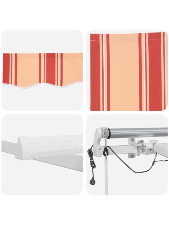 Sissetõmmatav varikatus kollane, oranž 450 × 350 cm