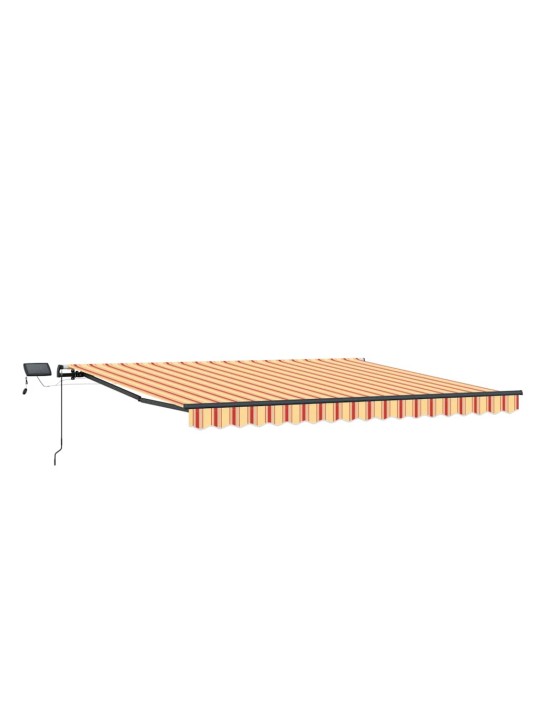 Sissetõmmatav varikatus kollane ja oranž 450 × 350 cm kangas