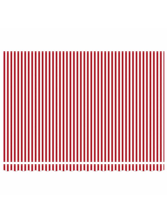 Varikatus punane ja valge 4,5 × 3,5 m polüester ja metall