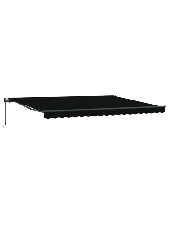 Sissetõmmatav varikatus manuaalne must 450 × 350 cm kangas