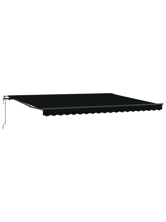 Sissetõmmatav varikatus must 450 × 350 cm kangas