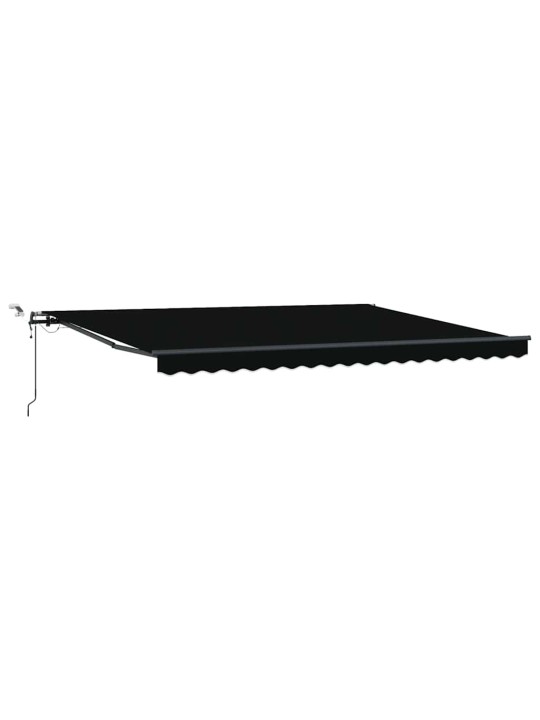 Sissetõmmatav varikatus with must 450 × 350 cm kangas