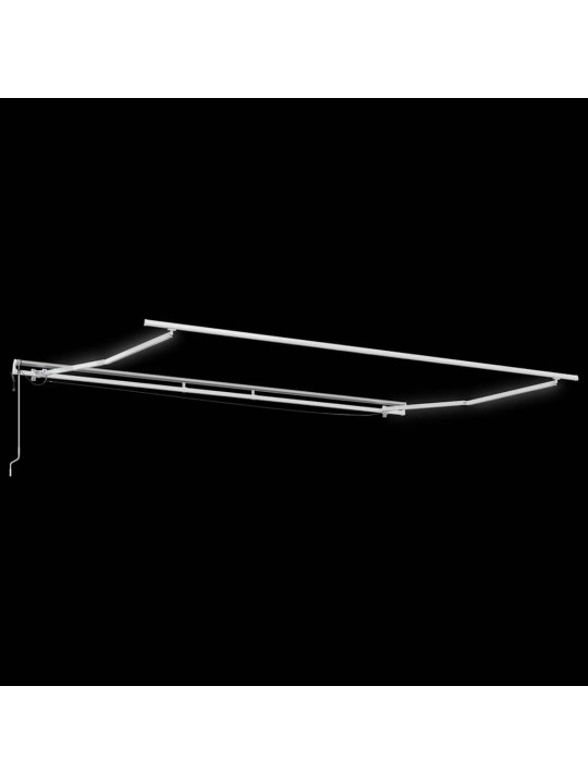 Sissetõmmatav varikatus valge 450 × 350 cm kangas, metall