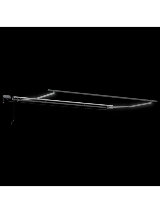 Sissetõmmatav varikatus valge 450 × 350 cm kangas