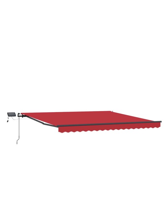 Sissetõmmatav varikatus punane 450 × 350 cm kangas