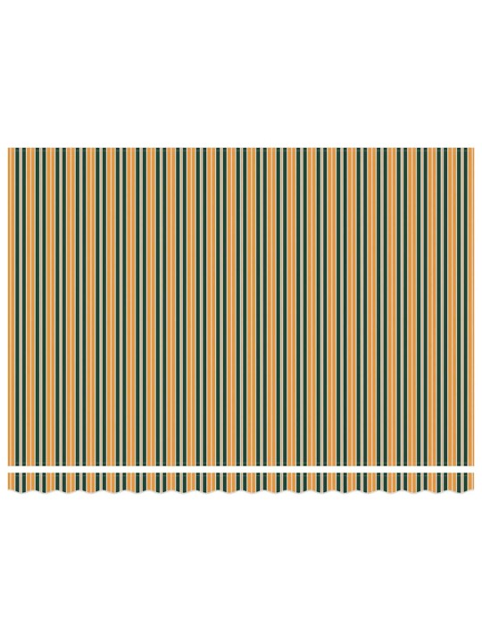 Sissetõmmatav varikatus roheline ja kollane 450 × 350 cm