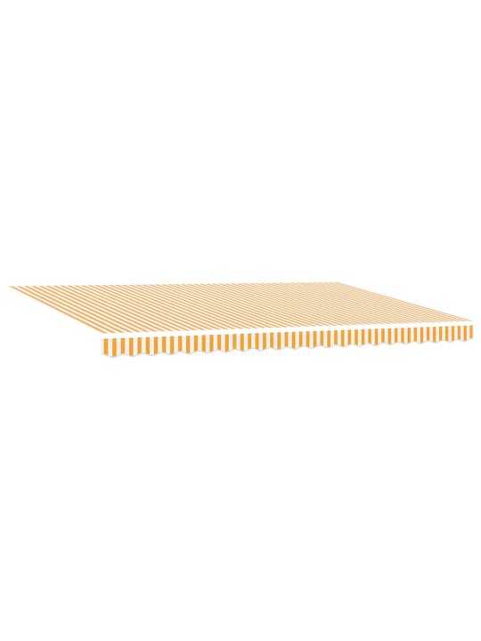 Sissetõmmatav varikatus oranž ja valge 500x300 cm kangas