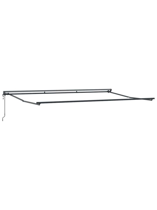 Sissetõmmatav varikatus oranž ja valge 500x300 cm kangas